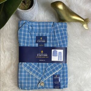 Stafford Mens Long Sleeve 2-pc Pajama Set